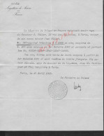 LETTRE DELÉGATION DE SUISSE EN FRANCE DE Mr MÜLLER PARIS 1905 SIGNÉ LE MINISTRE DE SUISSE CH. LARDY : - Manuscrits