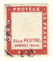 Timbre -  -  - Vignette  Porte Timbre -  Protege La France -  Abbe Pestre - Vanault Marne - Gebraucht