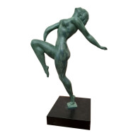 Sculpture - Danseuse à Tête En Arrière - Marcel André Bouraine - Art Nouveau/Art Déco - Jugendstil / Art Déco