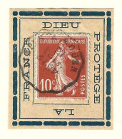 Timbre -  -  Vignette  Porte Timbre -  Dieu Protege La France - Semeuse  - - Used Stamps