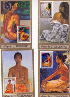 Polynésie 604/607  Tableaux 1999 FDC - Maximumkarten