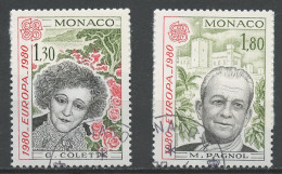 Europa CEPT 1980 Monaco Y&T N°1224a à 1225a - Michel N°1421C à 1422C (o) - K12,5*13 - 1980