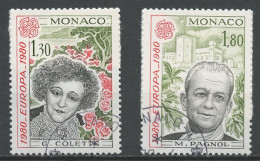 Monaco 1980 Y&T N°1224a à 1225a - Michel N°1421C à 1422C (o) - EUROPA - K12,5*13 - Usados