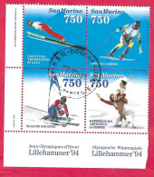 SAN MARINO - 1994 -OLIMPIADI INVERNALI LILLEHAMMER -  QUARTI USATA ( YVERT 1357\60- MICHEL 1564\7 - SS 1407\10) - Used Stamps