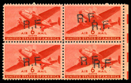 N°24, (cote Mayer), Casablanca Type II: 2 Exemplaires Double Surcharges Tenant à Normaux En Bd4, Bdf, TTB (signé Mayer/c - Military Airmail