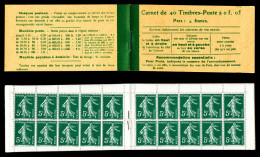 N°137-C9, 5c Vert, Couverture En 2ème Page: Loi Du 29 Mars 1920 (40 Timbres), TTB (certificat)  Qualité: **   - Old : 1906-1965