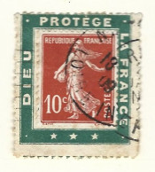 Timbre - Vignette  Porte Timbre -   Dieu Protege La France - Semeuse - Used Stamps