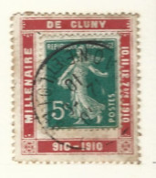 Timbre - Vignette  Porte Timbre -   Dieu Protege La France - Semeuse - Millenaire De Cluny - 910 - 1910 - Used Stamps