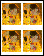 N°3461a, Klimt, Valeur Faciale Et Légende Omise En Bloc De Quatre. SUPERBE. R.R. (signé Calves/certificat)  Qualité: **  - Neufs