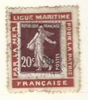 Timbre - Vignette  Porte Timbre - Semeuse - Ligue Maritime Francaise - Par La Mer  Pour La Patrie - Used Stamps