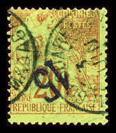 N°4a, 15 Sur 20c: Surcharge Renversée, TB (certificat)  Qualité: Oblitéré  Cote: 500 Euros - Used Stamps