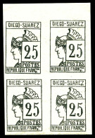 N°9, 25c Gris-noir En Bloc De Quatre Coin De Feuille, Fraîcheur Postale, SUPERBE (certificat)  Qualité: **  Cote: 2560 E - Neufs