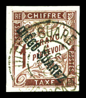 Taxe N°13, 1F Marron, Grandes Marges. SUP. R. (signé Scheller/certificat)  Qualité: Oblitéré  Cote: 1900 Euros - Gebraucht