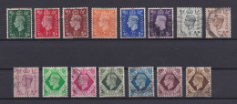 GRANDE BRETAGNE 1937 TIMBRE N°209/22 OBLITERE GEORGE VI - Gebraucht