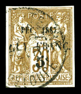 N°7, 5c Sur 30c De 1877, Tirage 300 Exemplaires. SUP. R. (signé Brun/certificats)  Qualité: Oblitéré  Cote: 1900 Euros - Gebraucht