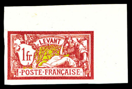 N°26a, 1 F Lie De Vin Et Olive, Non Dentelé, Coin De Feuille. SUP (signé Brun/certificat)  Qualité: (*)  Cote: 700 Euros - Neufs