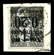 Taxe N°1c, 20c Sur 1c Noir Sur Azuré: Surcharge Renversée, Sur Son Support. SUP. R. (signé Calves/certificat)  Qualité:  - Used Stamps
