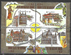 SAN MARINO - 2000 - ANNO SANTO - QUARTINA USATA ( YVERT 1660\3- MICHEL 1867\70 - SS 1710\3) - Used Stamps