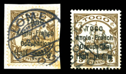 N°31A/B, 1/2 P Sur 3 Pf: Type I Et II, Les 2 Exemplaires TTB (signés/certificat)  Qualité: Oblitéré  Cote: 820 Euros - Used Stamps