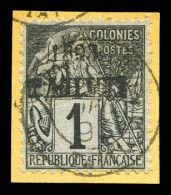 N°19, 1c Noir Sur Azuré, Très Bon Centrage, Sur Son Support, Tirage 200 Exemplaires. SUP (signé Thiaude/certificat)  Qua - Used Stamps