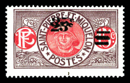 N°118b, 25c Sur 15c: Triple Surcharge. TTB (signé Calves/certificat)  Qualité: **  Cote: 415 Euros - Unused Stamps