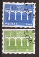 Monaco 1984 Y&T N°1418 à 1419 - Michel N°1622 à 1623 (o) - EUROPA - Usati