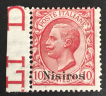 1912 - Italia Regno - Isole Dell' Egeo - Nisiros  10 Cent -  - Nuovo - Egée (Nisiro)