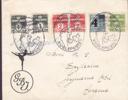 Denmark Initials 'GBJ' Sonderstempel 'Kugleposten' KØBENHAVN - FREDERIKSHAVN 1935 Cover Brief Jørgensens Hotel HORSENS - Storia Postale