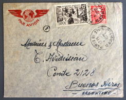 France, Divers Poste Aérienne Sur Enveloppe, De Paris 6.7.1950 Pour Buenos Aires, Argentine  - (W1225) - 1927-1959 Lettres & Documents