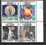 SAN MARINO - 1998 - SECOLO FANTASCIENZA - QUARTINA USATA ( YVERT 1589\90+1593\4 - MICHEL 1796\7+18001 - SS 1637\8+1641\2 - Usados