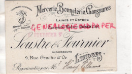 87-LIMOGES-MAGASIN VETEMENTS MERCERIE-BONNETERIE-DEMERLIAC- SOUSTRE & FOURNIER- 9 RUE CRUCHE D' OR -HENRY VILLENEUVE - Kleidung & Textil