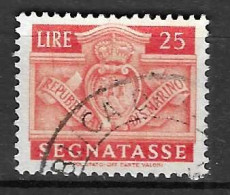 SAN MARINO - 1945 - SEGNATASSE LIRE 25 -  USAT0 ( YVERT TX 77- MICHEL 79 - SS 79) - Strafport