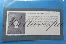 MERTENS Julia Zuster Fidelia Deurne 1923 Gierle-Lier- Klooster- Kiniek H.Hart Colveniersvest - Ohne Zuordnung