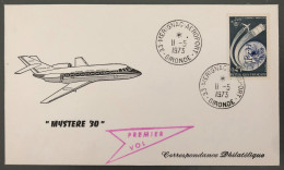 France, Premier Vol Du MYSTERE 30, Enveloppe 11.5.1973 - (B1624) - Primeros Vuelos