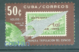 1964 Rocket Mail Flight Search,airplane/overprinted Voskhod 1,CUBA,945,MNH - Amérique Du Sud