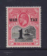 ST HELENA  - 1919 George V Surch. War Tax 1d 1d+1d Hinged Mint (b) - Saint Helena Island