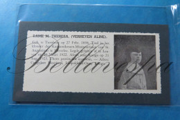 VERHEYEN Aline; Dame M.Theresa Turnhout 1898 Heverlee Klooster, Missie Belgisch-Congo, Leopoldstad Oost Econoom - Unclassified