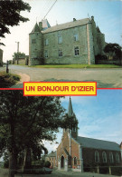 FRANCE - Izier - Un Bonjour D'Izier - Vue Sur Le Château Et L'église - Colorisé - Carte Postale - Sonstige & Ohne Zuordnung