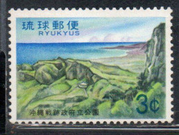 RYUKYU ISLANDS US POSSESSIONS IN JAPAN 1971 1972 GOVERNMENT PARKS VIEW FROM MABUNI HILL 3c MNH - Ryukyu Islands