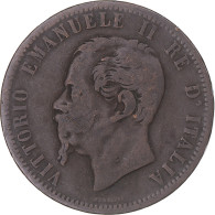 Monnaie, Italie, Vittorio Emanuele II, 10 Centesimi, 1866, Strasbourg, TB - 1861-1878 : Victor Emmanuel II.