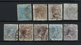 ESPAGNE Ca.1875-99: Lot D' Obl. - Usati