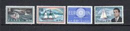 Grecia   1960-61  .-   Y&T  Nº   703/704-724-725   ** - Unused Stamps