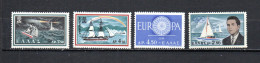 Grecia   1960-61  .-   Y&T  Nº   703/704-724-725   ** - Ungebraucht