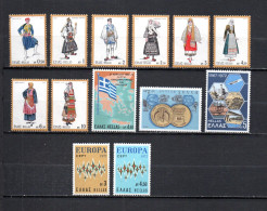 Grecia   1972  .-   Y&T  Nº   1073/1080-1081/1083-1084/1085   ** - Unused Stamps