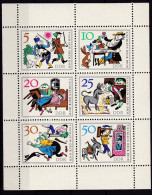 DDR  1966, 1236/41 Kleinbogen, MNH **,  Märchen (I): Tischlein Deck Dich - 1950-1970