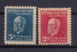 CUBA 1934. CENTENARIO DEL NACIMIENTO DE CARLOS J. FINLAY. MNH. EDIFIL 274/75. - Nuevos