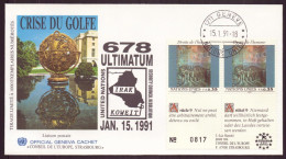 Nations-Unies, Enveloppe Du 15 Janvier 1991 à Genève " Crise Du Golfe " - Sonstige & Ohne Zuordnung