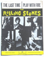 Partition Vintage Sheet Music THE ROLLING STONES - The Last Time / Play With Fire - UK 1965 - Otros & Sin Clasificación