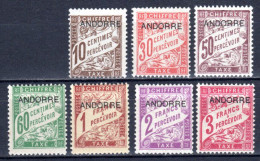 ANDORRA Französisch, 1931, Portomarken, Ungebraucht * - Unused Stamps