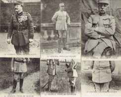 6 Generaux Francais  Fayolle, Debeney, Petain, Gourand, Degoutte, Mangin. - Characters